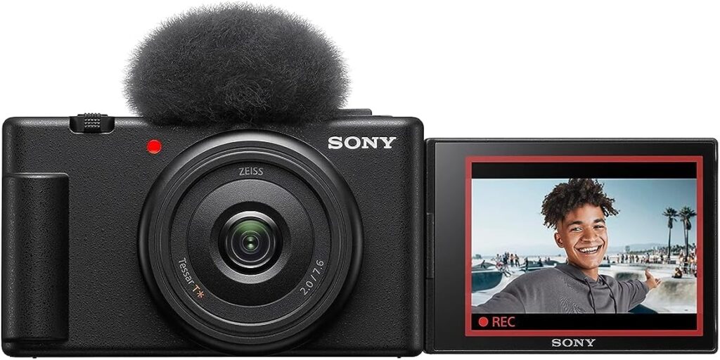 Sony ZV-1F Vlog Camera for Content Creators and Vloggers Black