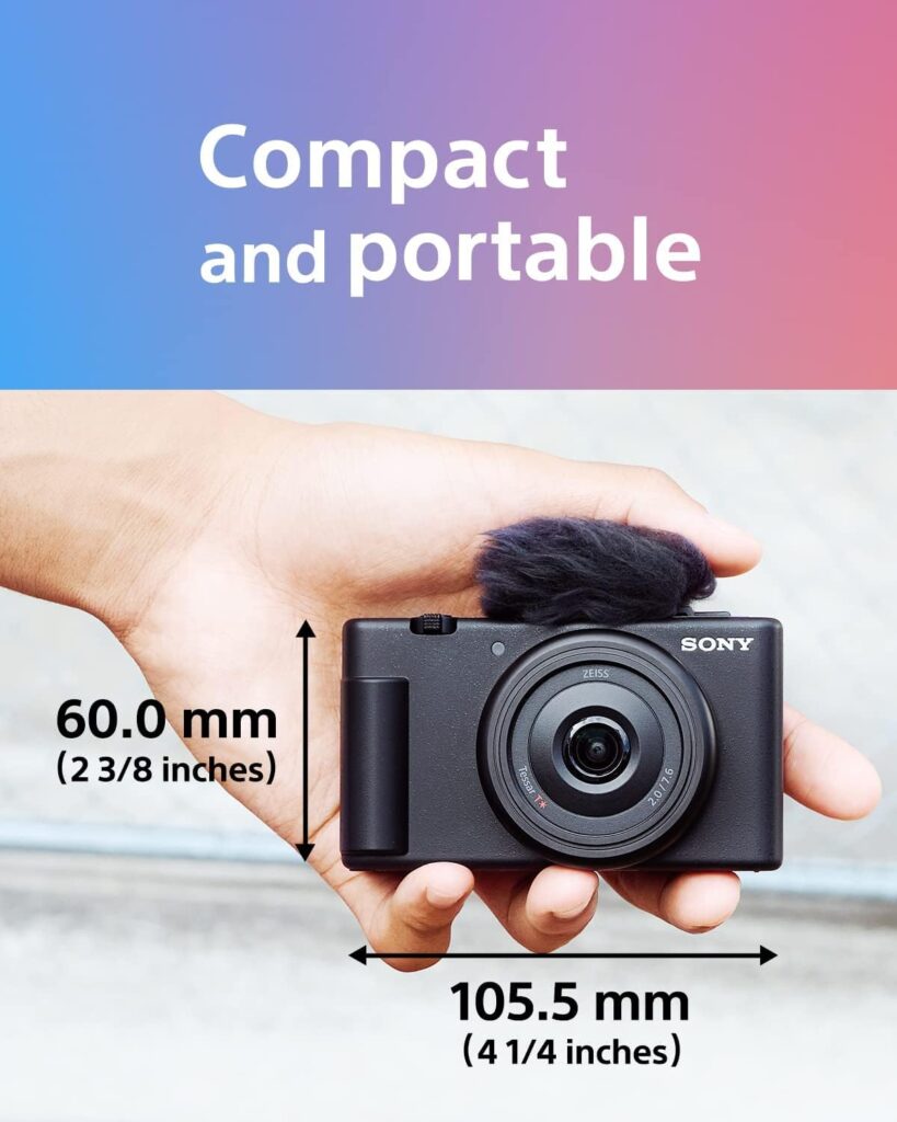 Sony ZV-1F Vlog Camera for Content Creators and Vloggers Black