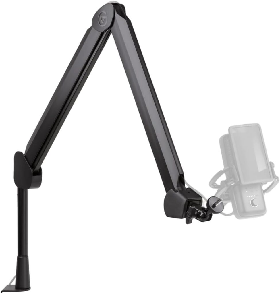 Elgato Wave Mic Arm - Premium Broadcasting Boom Arm with Cable Management Channels, Desk Clamp, 1/4 Thread Adapters, Fully Adjustable, perfect for Podcasts, Streaming, Gaming, Home Office, Recording