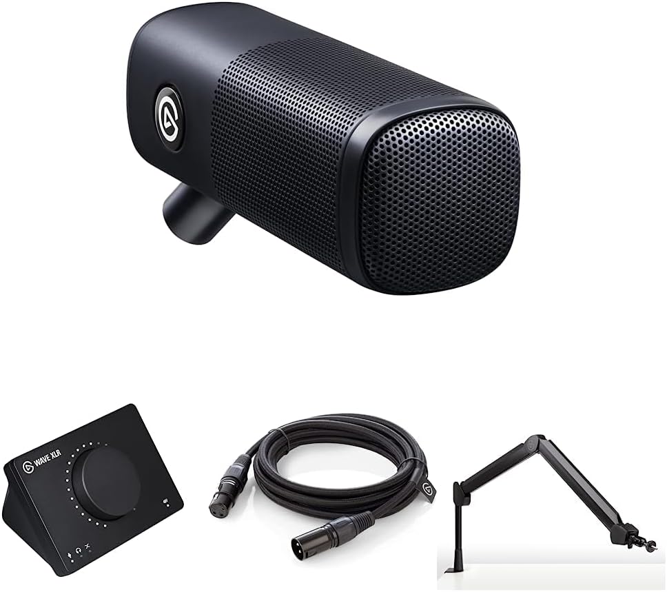 Elgato Wave DX - Dynamic XLR Microphone, Cardioid Pattern, Noise Rejection, Speech optimised for Podcasting, Streaming, Broadcasting, No Signal Booster Required, Works with Any Interface, for Mac, PC