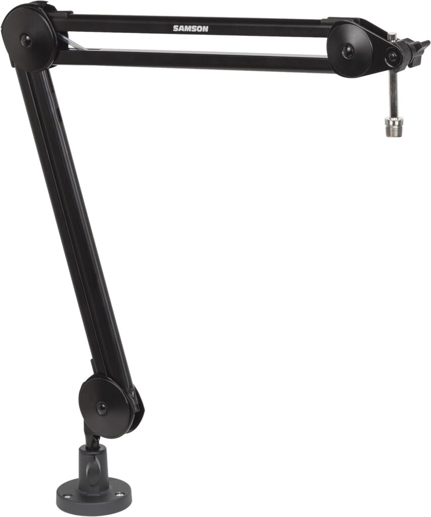 Samson MBA28 28” Broadcasting Microphone Boom Arm for Podcasting and Streaming,Black