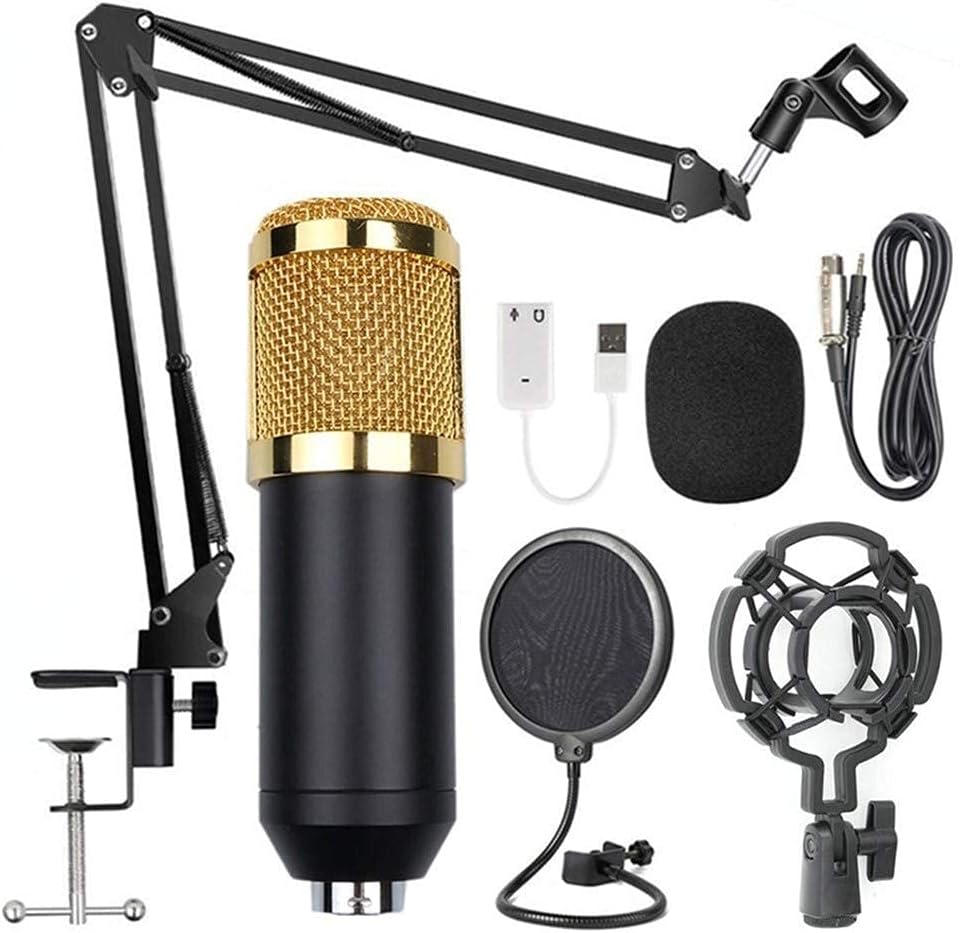 GagalU BM800 Professional Suspension Microphone Kit Studio Live Stream Broadcasting Recording Condenser Microphone Set