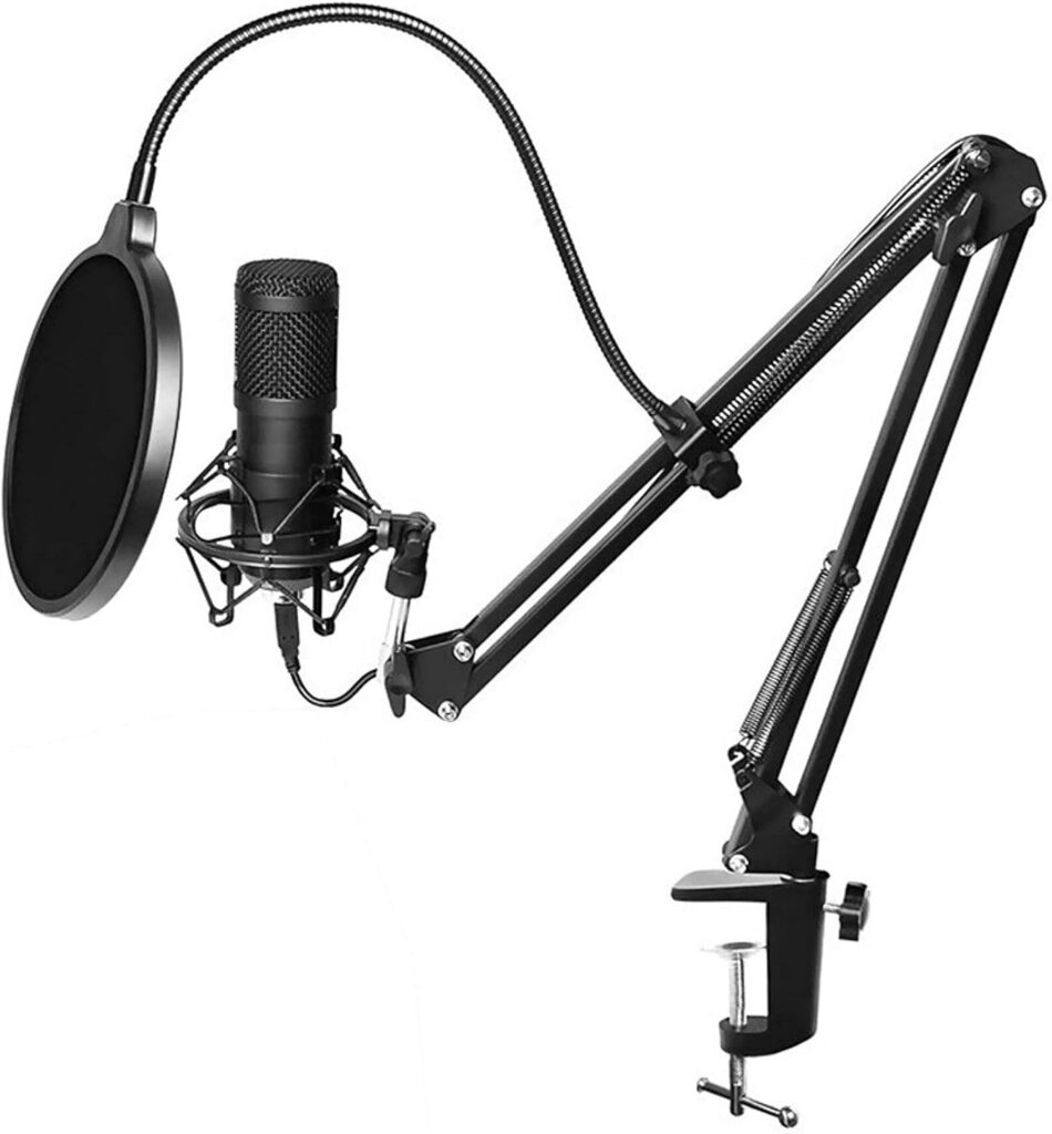 GagalU Microphone StandUSB 192kHZ/24bit Podcast Recording Microphone Kit Professional Condenser Studio Broadcasting MIC with Stand PlugProfessional Boom Microphone Stand