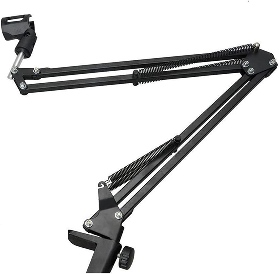 LLLY Professinoal Broadcasting Live Mic Stand Microphone Scissor Arm Suspension Boom Mount Shock Holder Studio Sound for PC Desktop