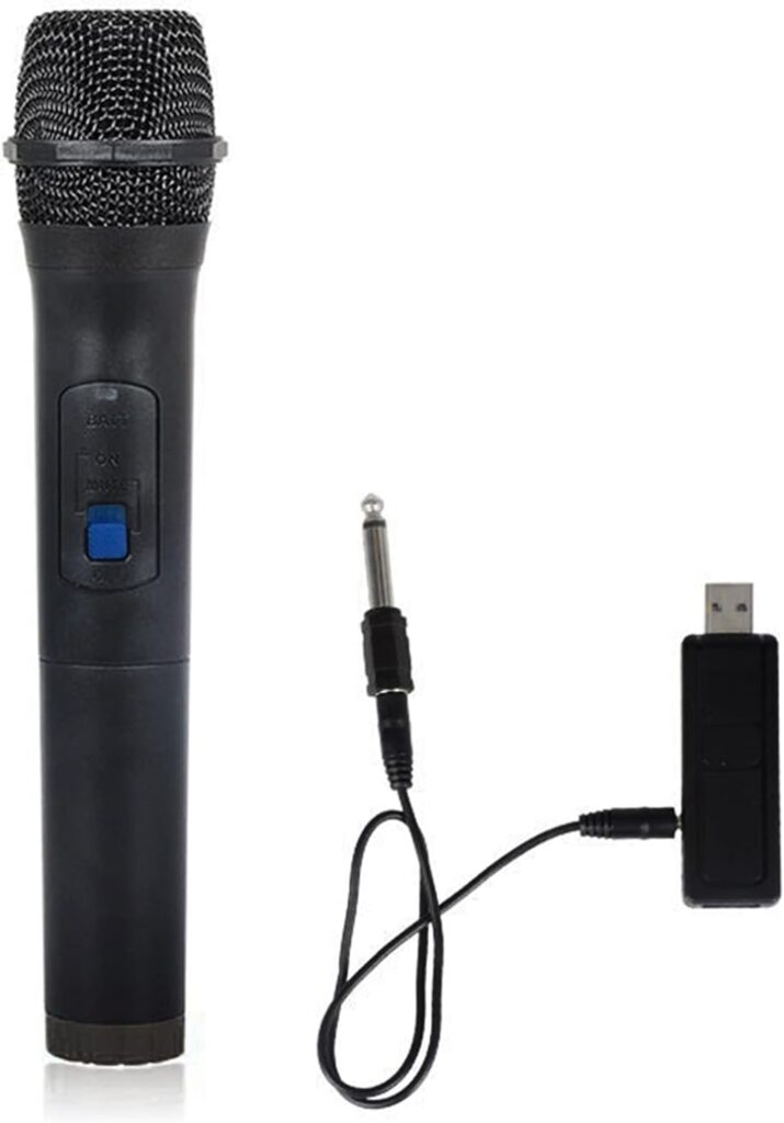 Microphone Stable Transmission Remote Transmission Broadcasting Recording Wireless Microphone for Karaoke Black