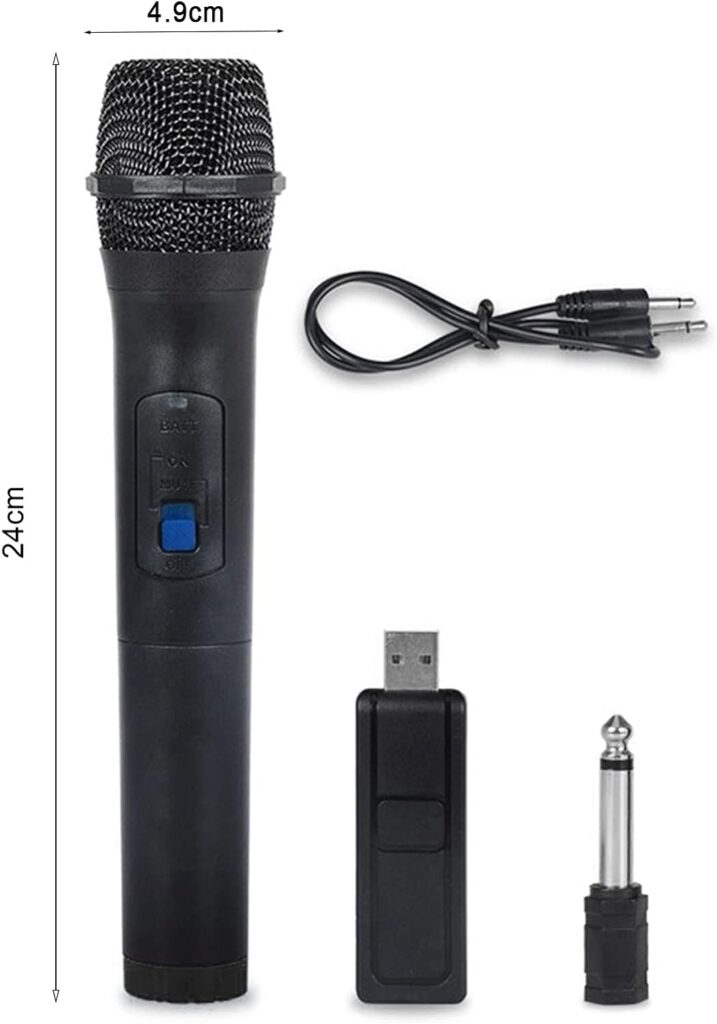 Microphone Stable Transmission Remote Transmission Broadcasting Recording Wireless Microphone for Karaoke Black