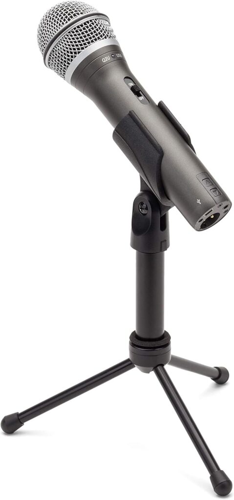 Samson MBA28 28” Broadcasting Microphone Boom Arm for Podcasting and Streaming,Black  Technologies Q2U USB/XLR Dynamic Microphone Recording and Podcasting Pack, silver