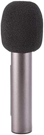 GGRBH Portable Aluminum Alloy Microphone Professional Mobile Singing Microphone for Live Broadcasting Recording Meeting (Color : Black)