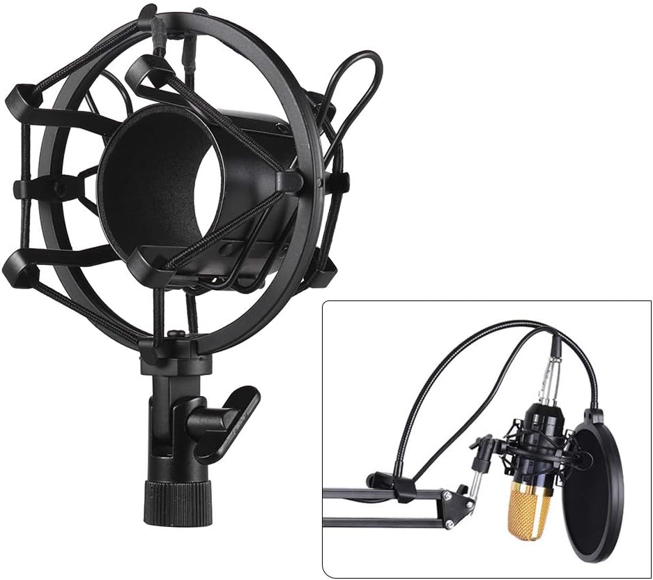 JINGFENG Metal Univerdal Condenser Microphone Mic Shock Mount Holder Bracket Anti-Vibration for On-line Broadcasting Studio Music Recording