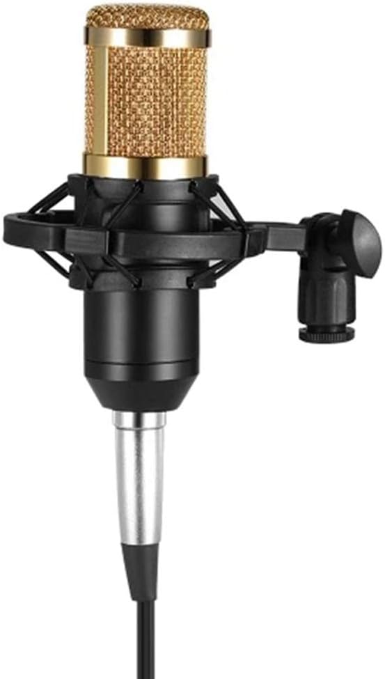 ZZBJ Condenser Microphone Studio Sound Recording Broadcasting with Shock Mount 3.5Mm o Cable Sponge Microphone