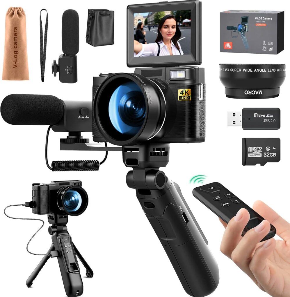 4k Digital Cameras for Photography, 48MP Video/Vlogging Camera for YouTube,